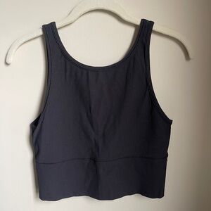 Lululemon reversible ribbed crop tank black size 6